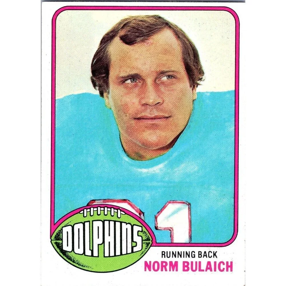 1976 Topps Norm Bulaich #413 Miami Dolphins Vintage Football Card